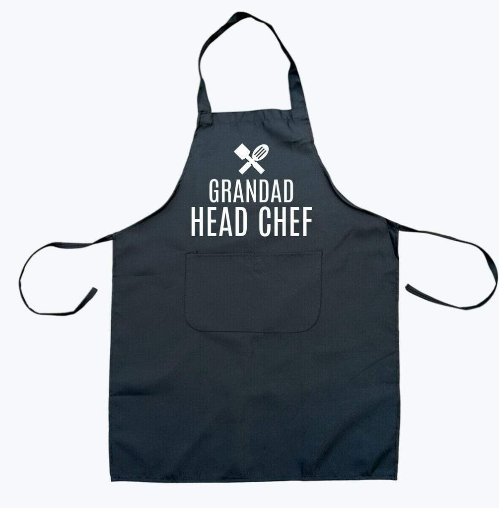 Funny Grandad's BBQ Head Chef Cooking Grilling Aprons Novelty Gift Present D1