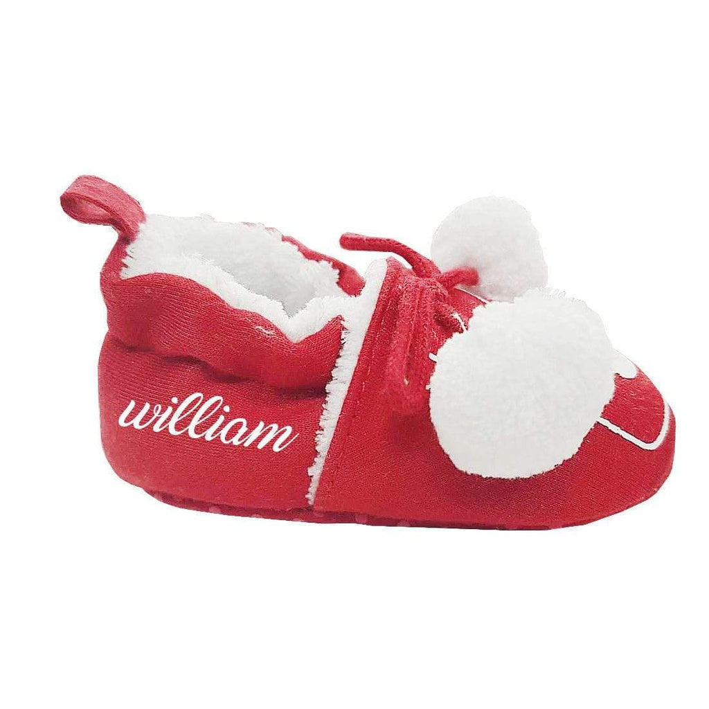 Personalised Name First Christmas Gift Girls Boys Baby Vest Hat Shoes Tiny 0-6M