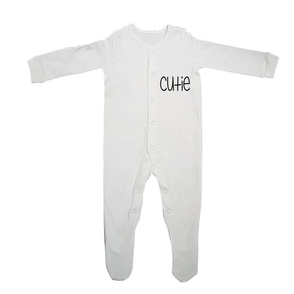 New Baby Funny Cutie Jedi Full Sleeve White Baby Grows Present  0-12 Months