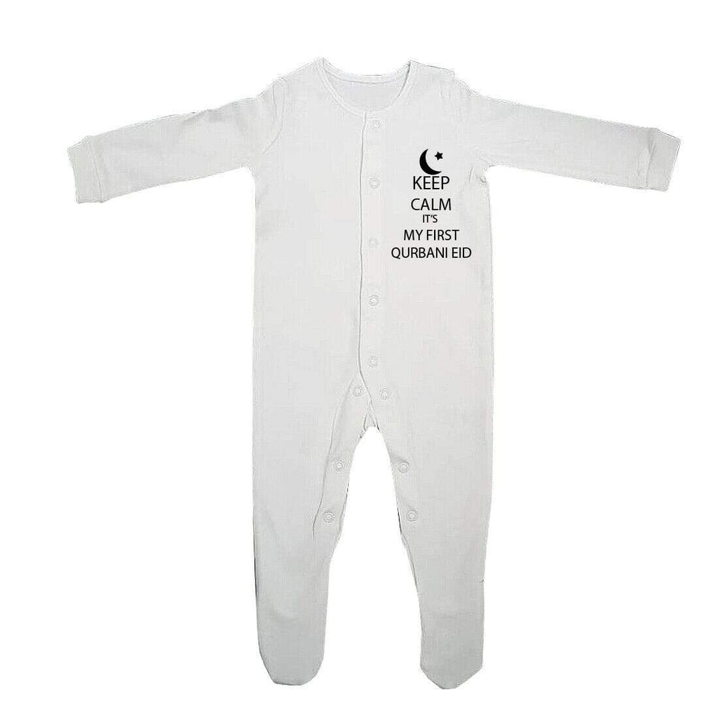 My First Qurbani Eid Keep Calm Full Sleeve Baby Grows Present  0-12 Months D2