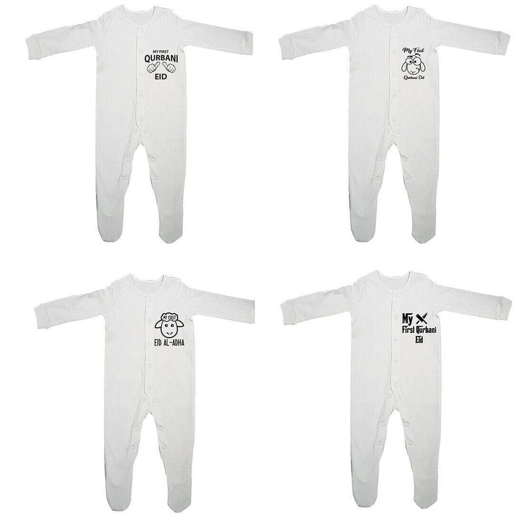 Eid Al-Adha Islamic Celebration Full Sleeve Baby Grows Gift Present  0-12 Months