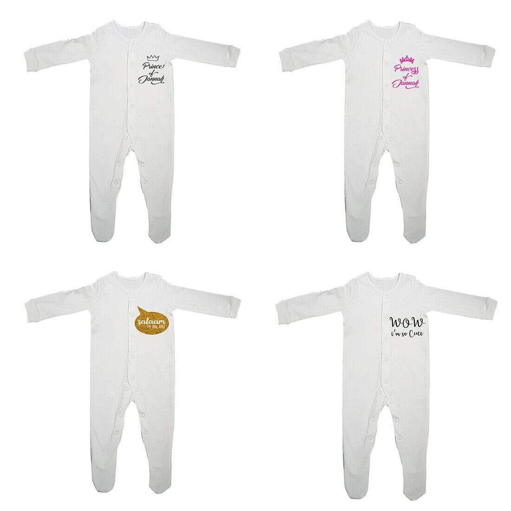 My First Eid Mubarak Islamic Funny Full Sleeve Baby Grows Present  0-12 Months 3