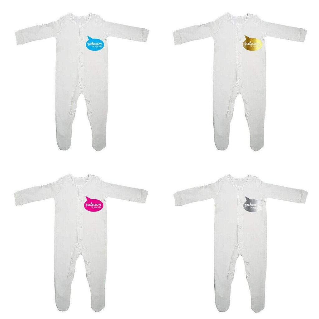 My First Eid Mubarak Islamic Funny Full Sleeve Baby Grows Present  0-12 Months 5