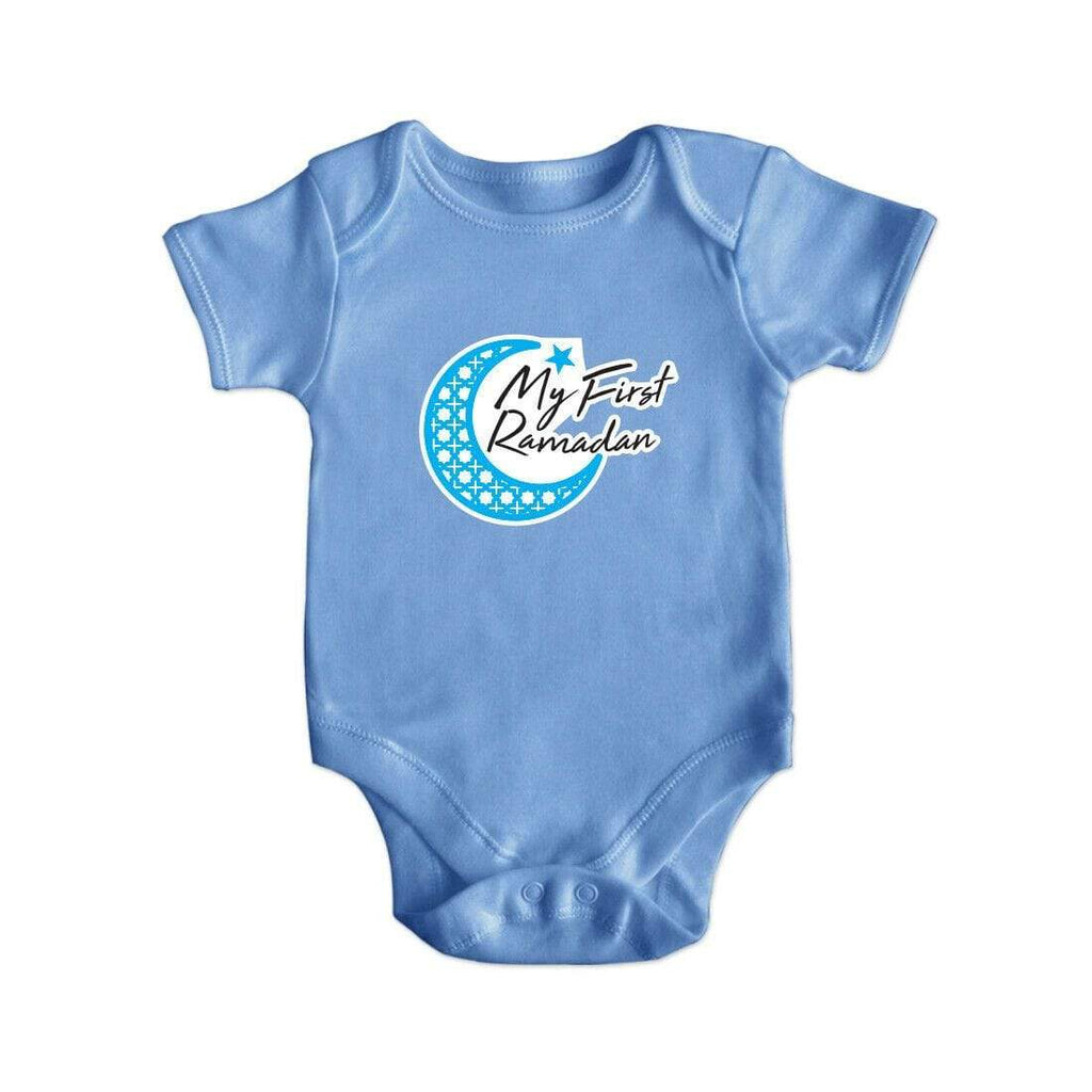 My First Ramadan Short Sleeve Baby Bodysuit Baby Vest Grows Newborn 0-18 D6