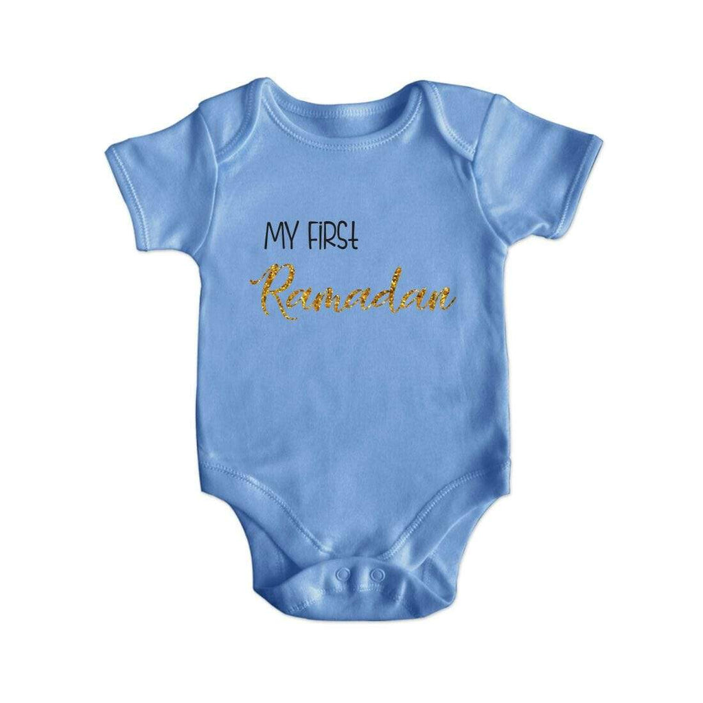 My First Ramadan Short Sleeve Baby Bodysuit Baby Vest Grows Newborn 0-18 D8