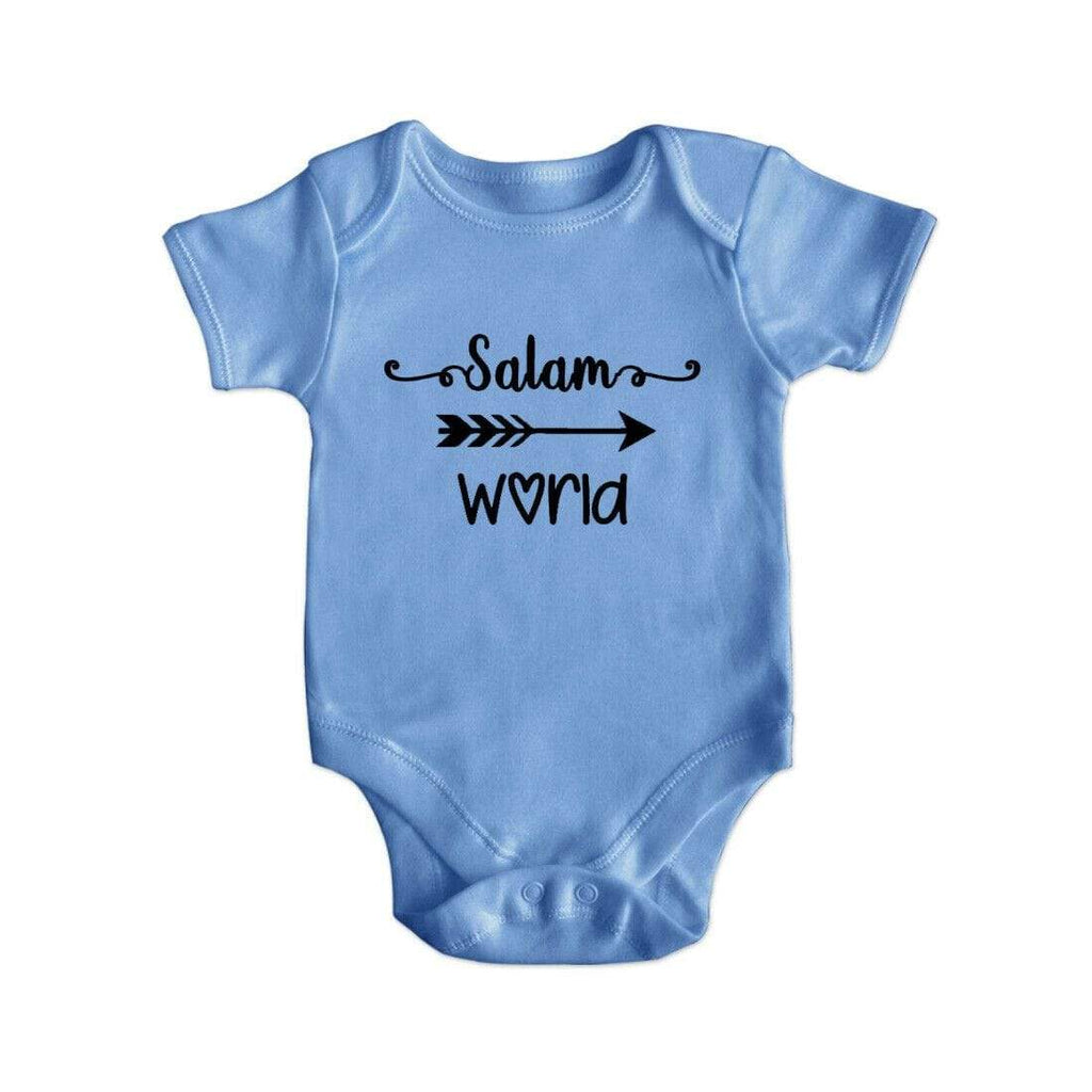 Salam World Islamic Short Sleeve Baby Bodysuit Baby Vest Grows Newborn 0-18