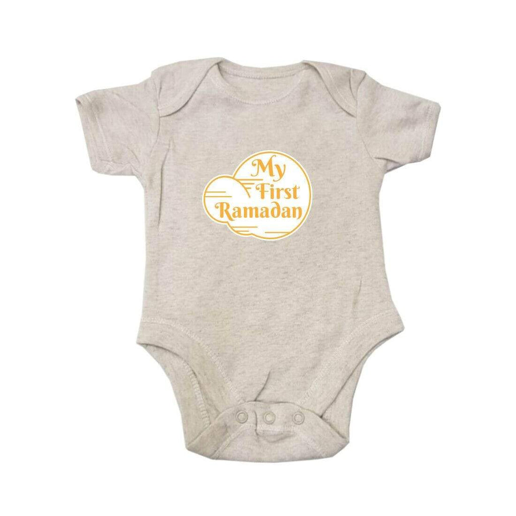 My First Ramadan Short Sleeve Baby Bodysuit Baby Vest Grows Newborn 0-18 D1