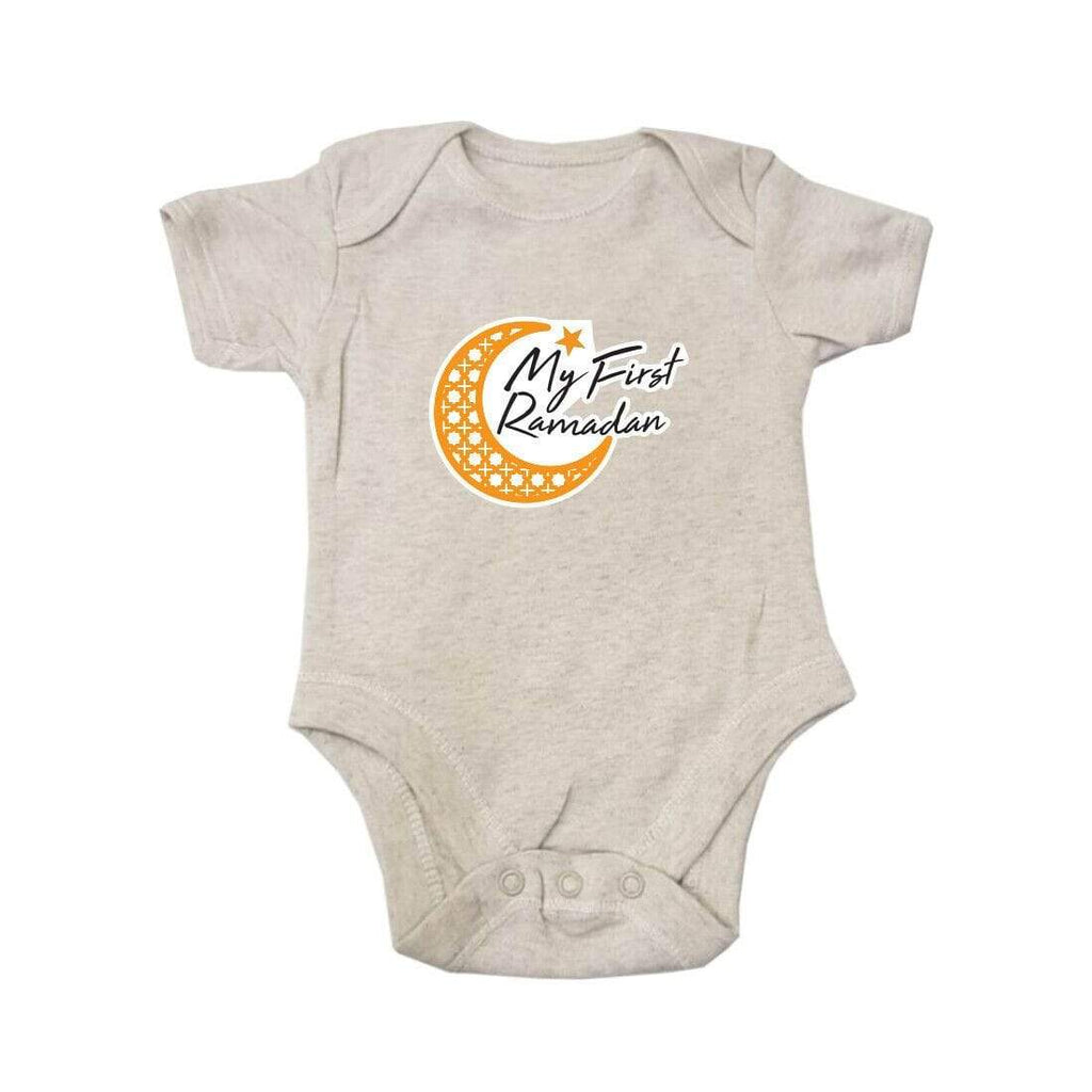 My First Ramadan Short Sleeve Baby Bodysuit Baby Vest Grows Newborn 0-18 D6