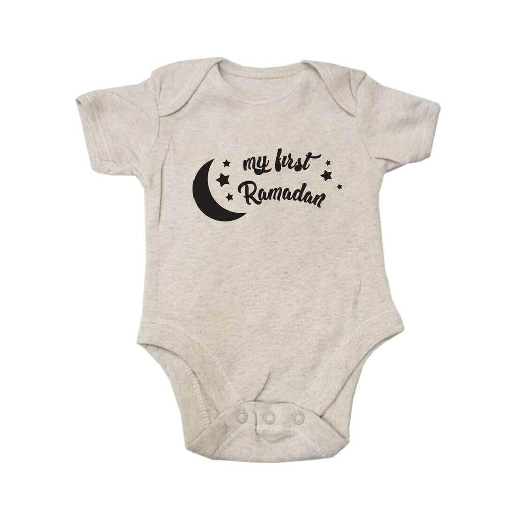 My First Ramadan Short Sleeve Baby Bodysuit Baby Vest Grows Newborn 0-18 D9