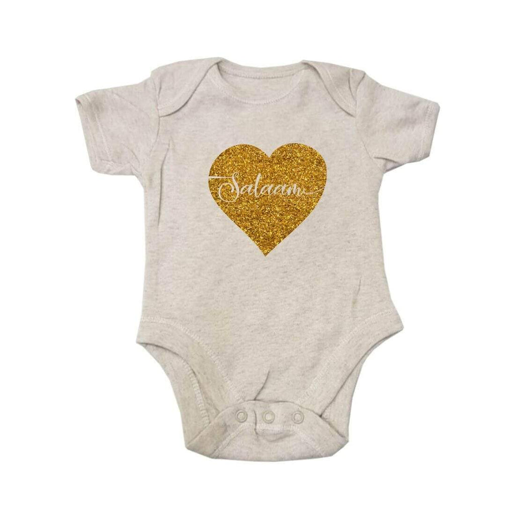 Salaam Islamic Cute Short Sleeve Baby Bodysuit Baby Vest Grows Newborn 0-18