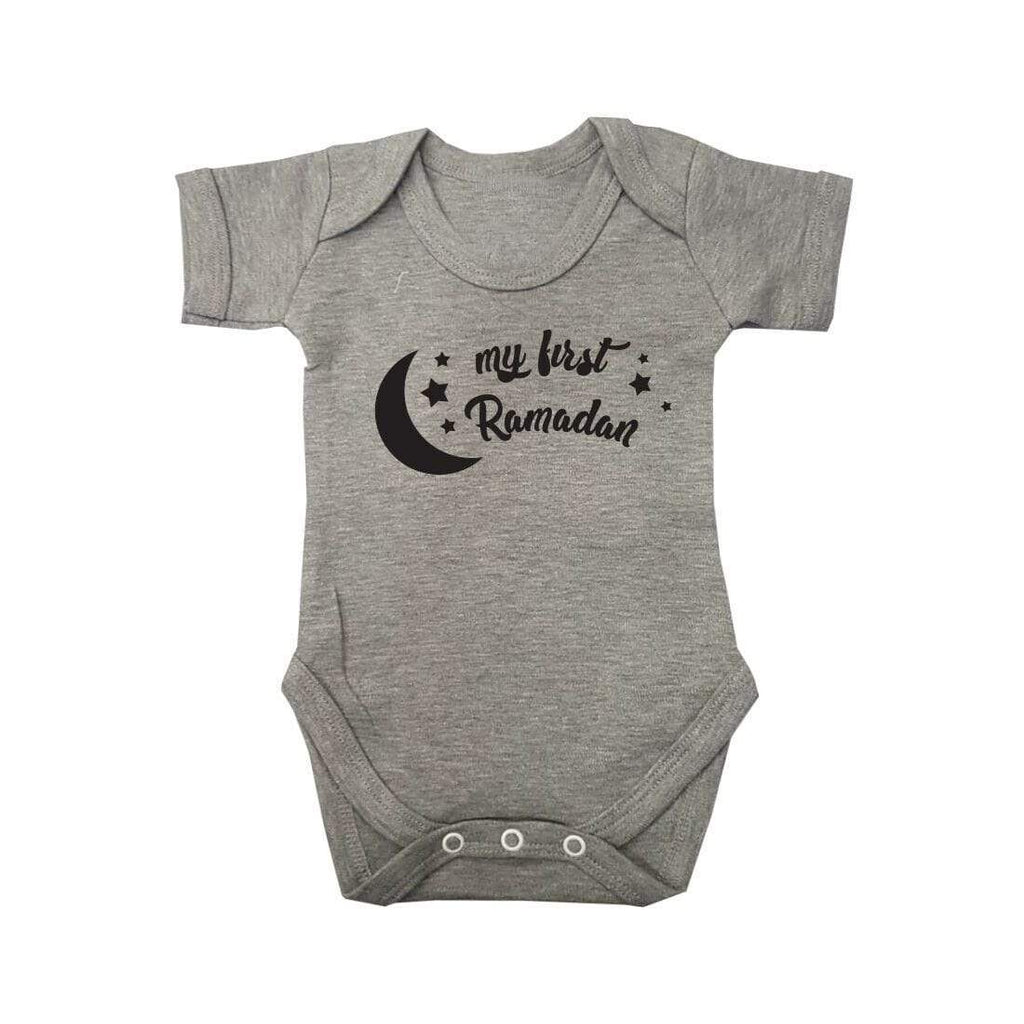 My First Ramadan Short Sleeve Baby Bodysuit Baby Vest Grows Newborn 0-18 D9