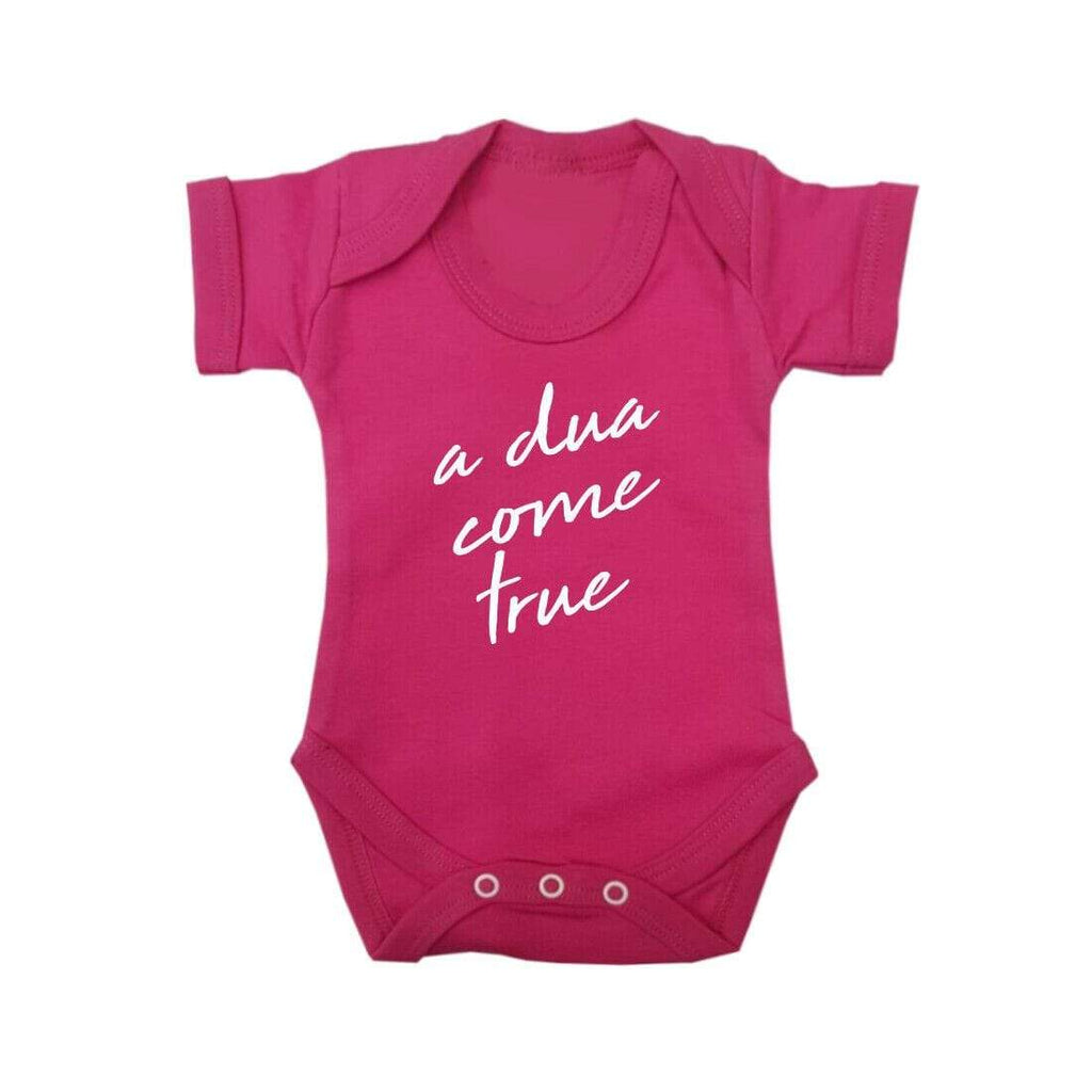 A Dua Come True Short Sleeve Baby Bodysuit Baby Vest Grows Newborn 0-18 D2