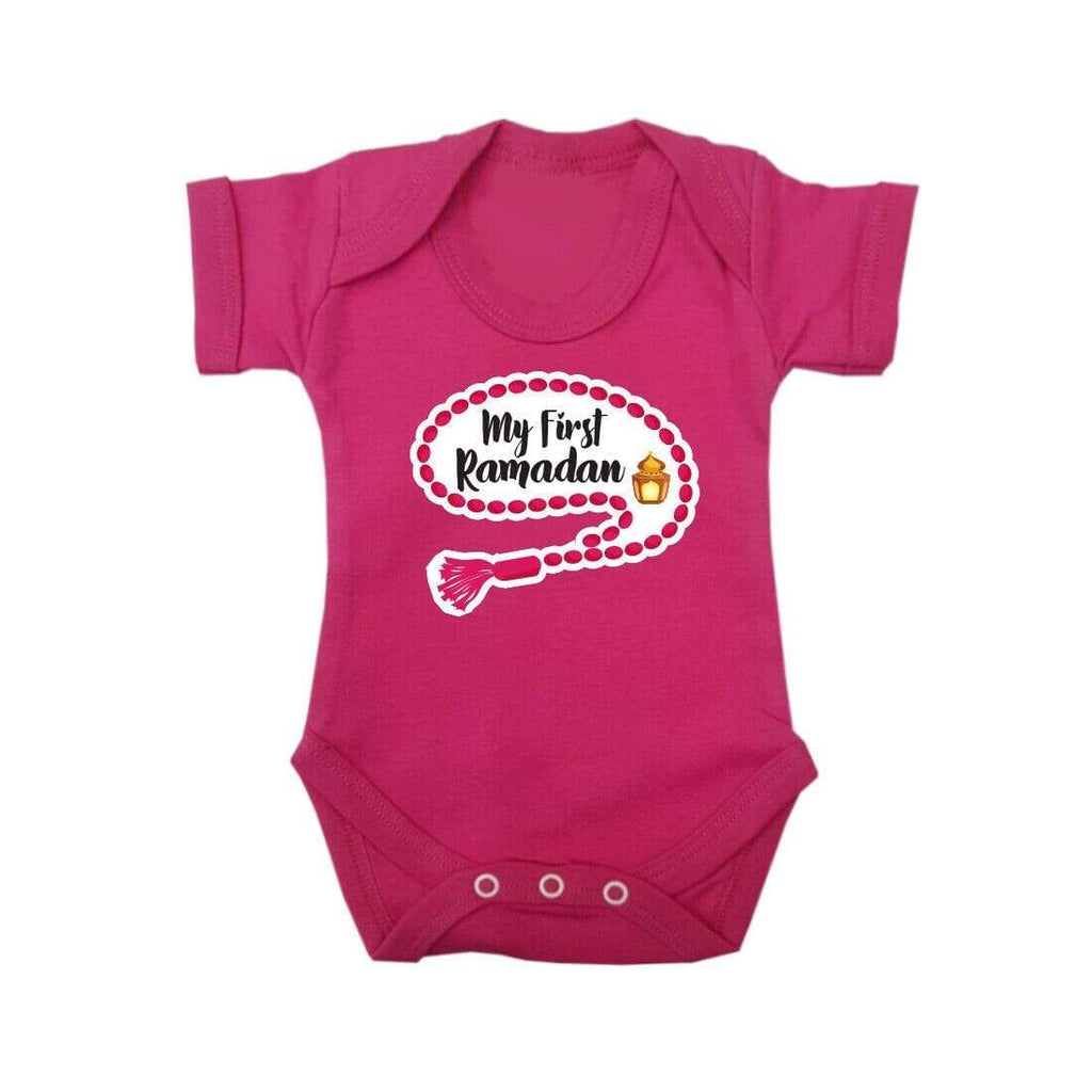 My First Ramadan Short Sleeve Baby Bodysuit Baby Vest Grows Newborn 0-18 D2