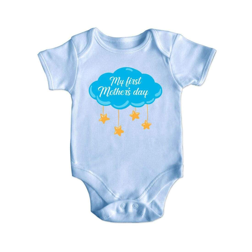 My First Mother's Day Gift Short Sleeve Boy Girl Baby Grow Vest Newborn 0-18M D2