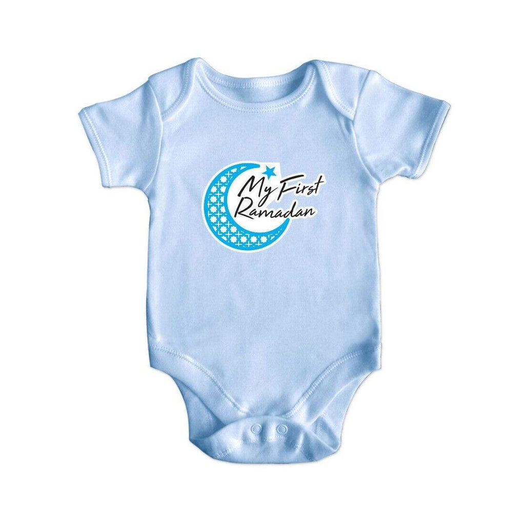 My First Ramadan Short Sleeve Baby Bodysuit Baby Vest Grows Newborn 0-18 D6