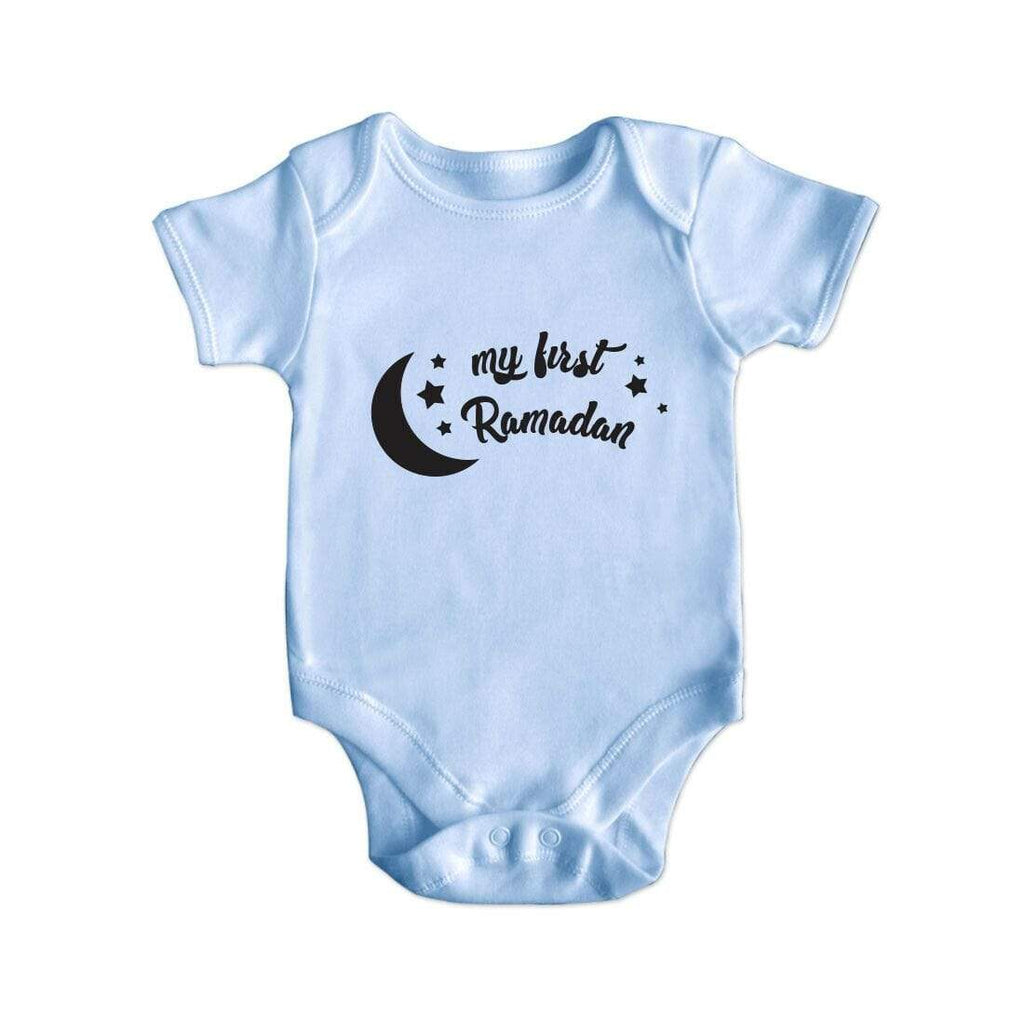 My First Ramadan Short Sleeve Baby Bodysuit Baby Vest Grows Newborn 0-18 D9