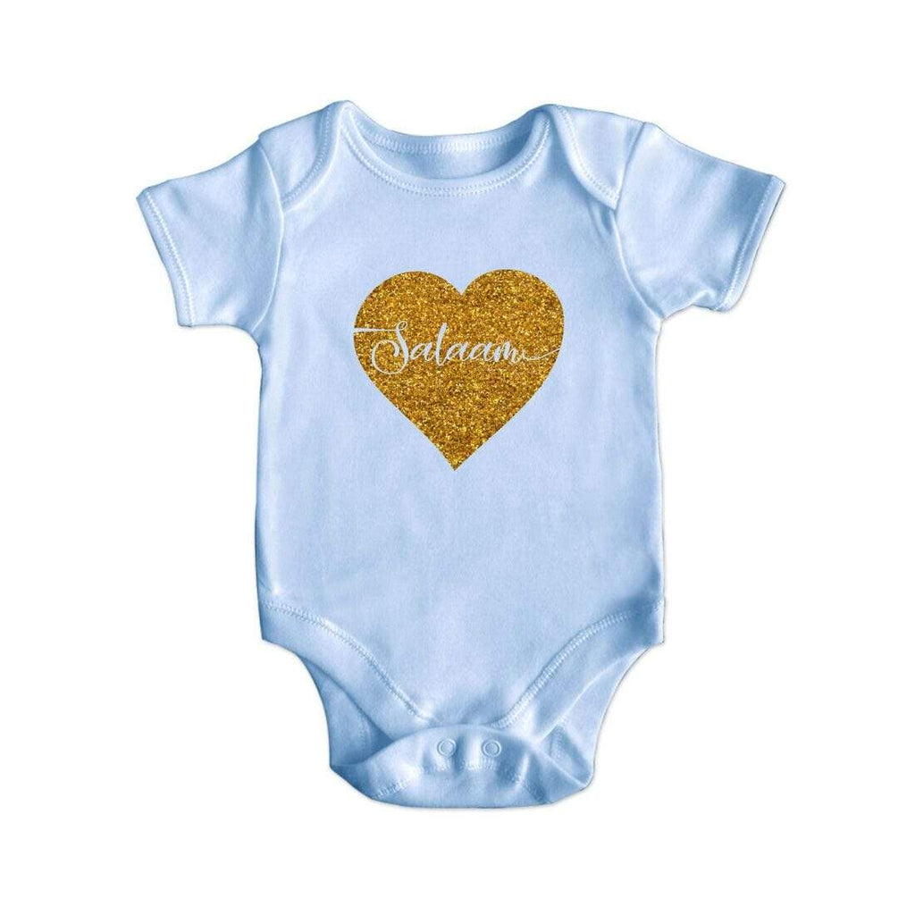 Salaam Islamic Cute Short Sleeve Baby Bodysuit Baby Vest Grows Newborn 0-18