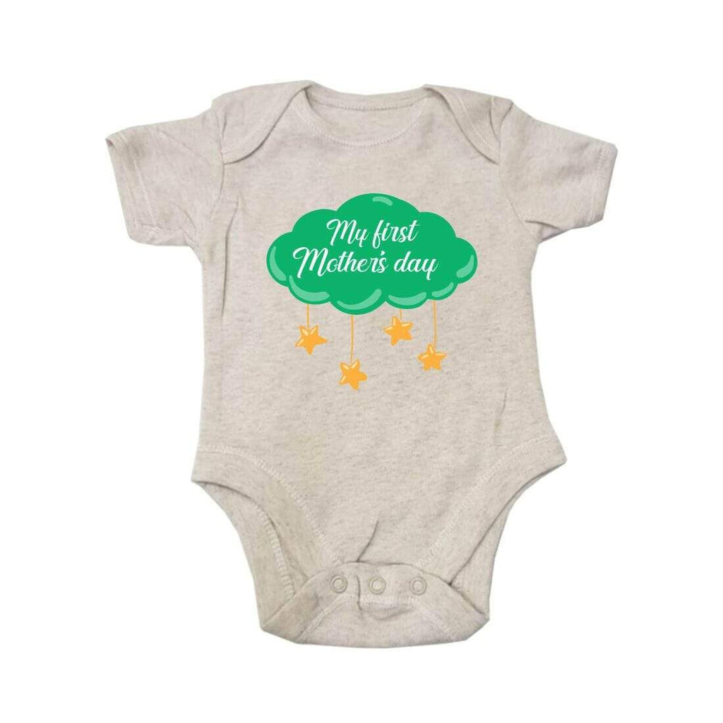 My First Mother's Day Gift Short Sleeve Boy Girl Baby Grow Vest Newborn 0-18M D2