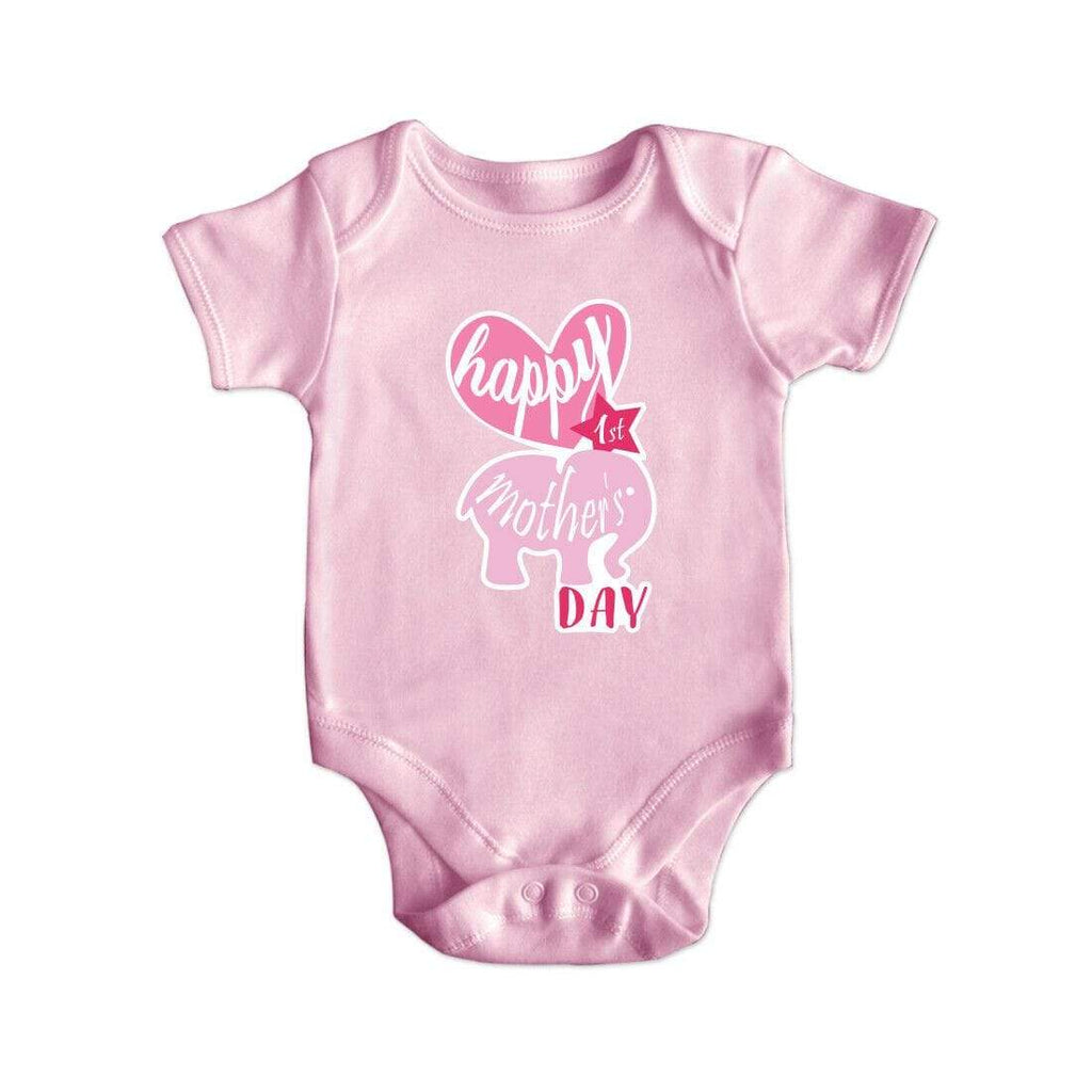 Happy First Mother's Day Gift Short Sleeve Boy Girl Baby Vest Newborn 0-18M D5