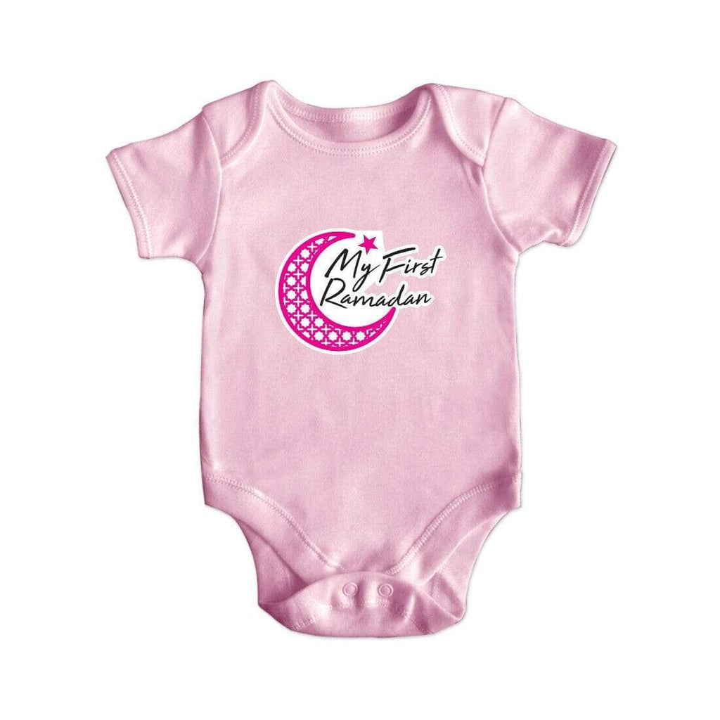 My First Ramadan Short Sleeve Baby Bodysuit Baby Vest Grows Newborn 0-18 D6