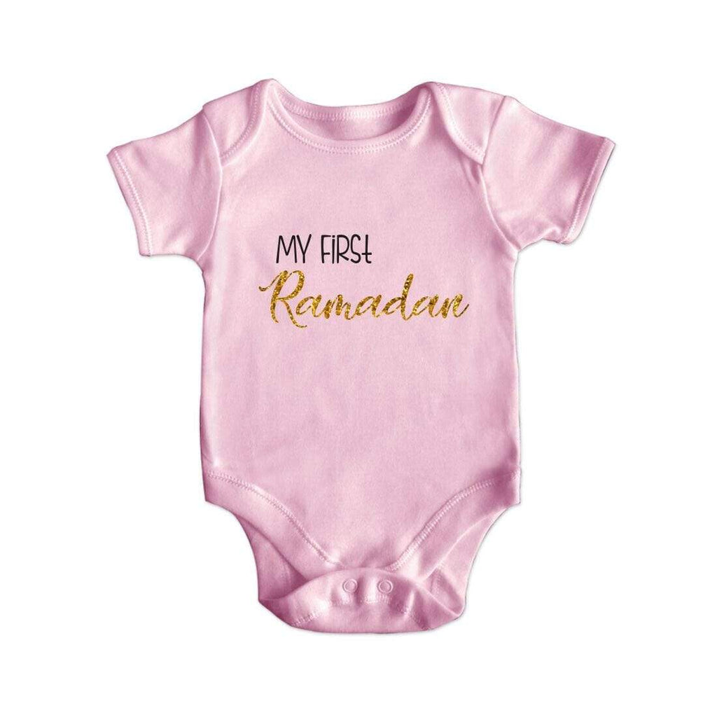 My First Ramadan Short Sleeve Baby Bodysuit Baby Vest Grows Newborn 0-18 D8