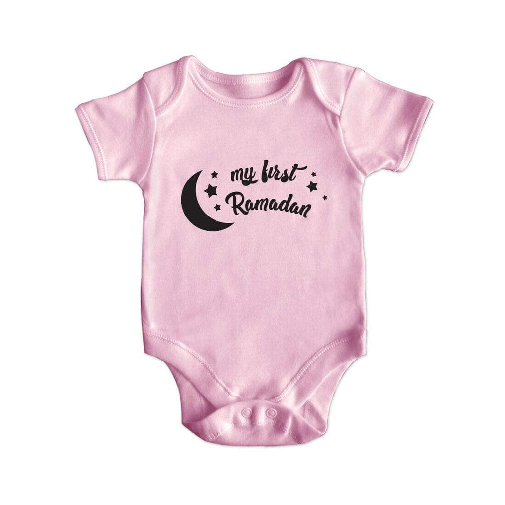 My First Ramadan Short Sleeve Baby Bodysuit Baby Vest Grows Newborn 0-18 D9