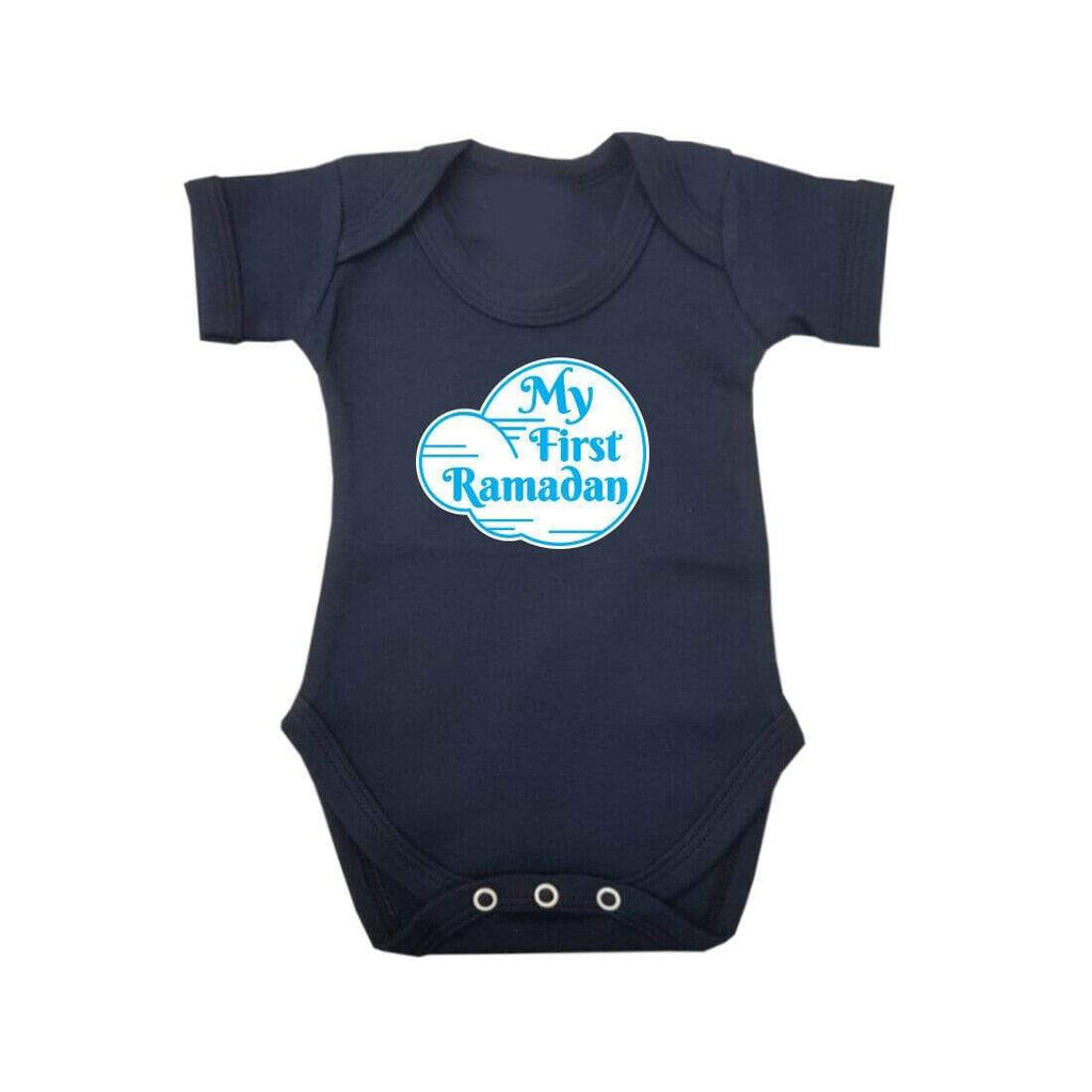 My First Ramadan Short Sleeve Baby Bodysuit Baby Vest Grows Newborn 0-18 D1