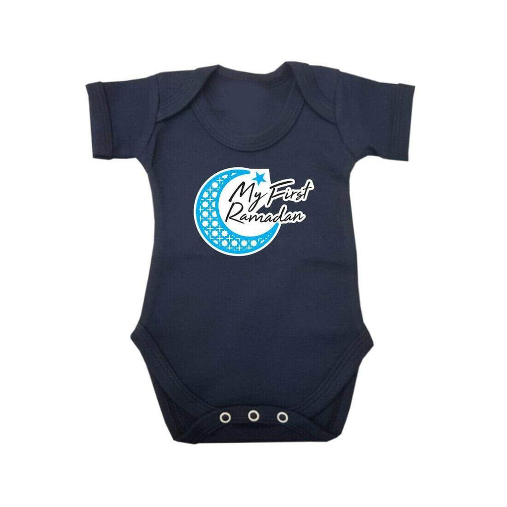 My First Ramadan Short Sleeve Baby Bodysuit Baby Vest Grows Newborn 0-18 D6