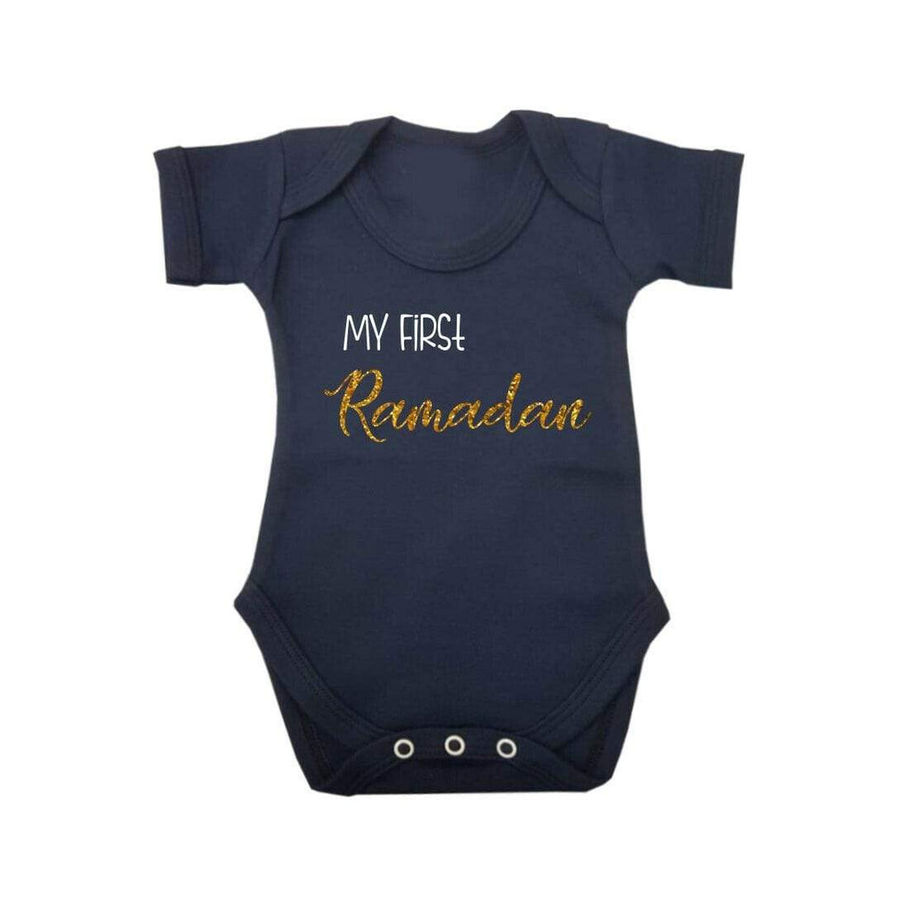 My First Ramadan Short Sleeve Baby Bodysuit Baby Vest Grows Newborn 0-18 D8