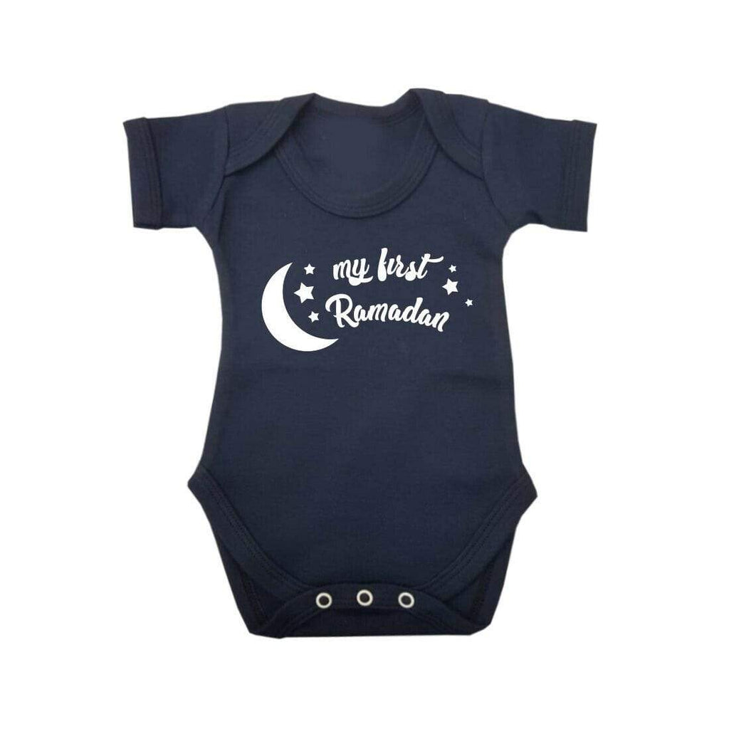 My First Ramadan Short Sleeve Baby Bodysuit Baby Vest Grows Newborn 0-18 D9