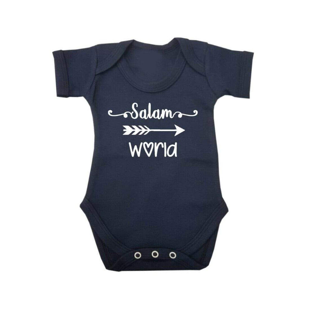 Salam World Islamic Short Sleeve Baby Bodysuit Baby Vest Grows Newborn 0-18