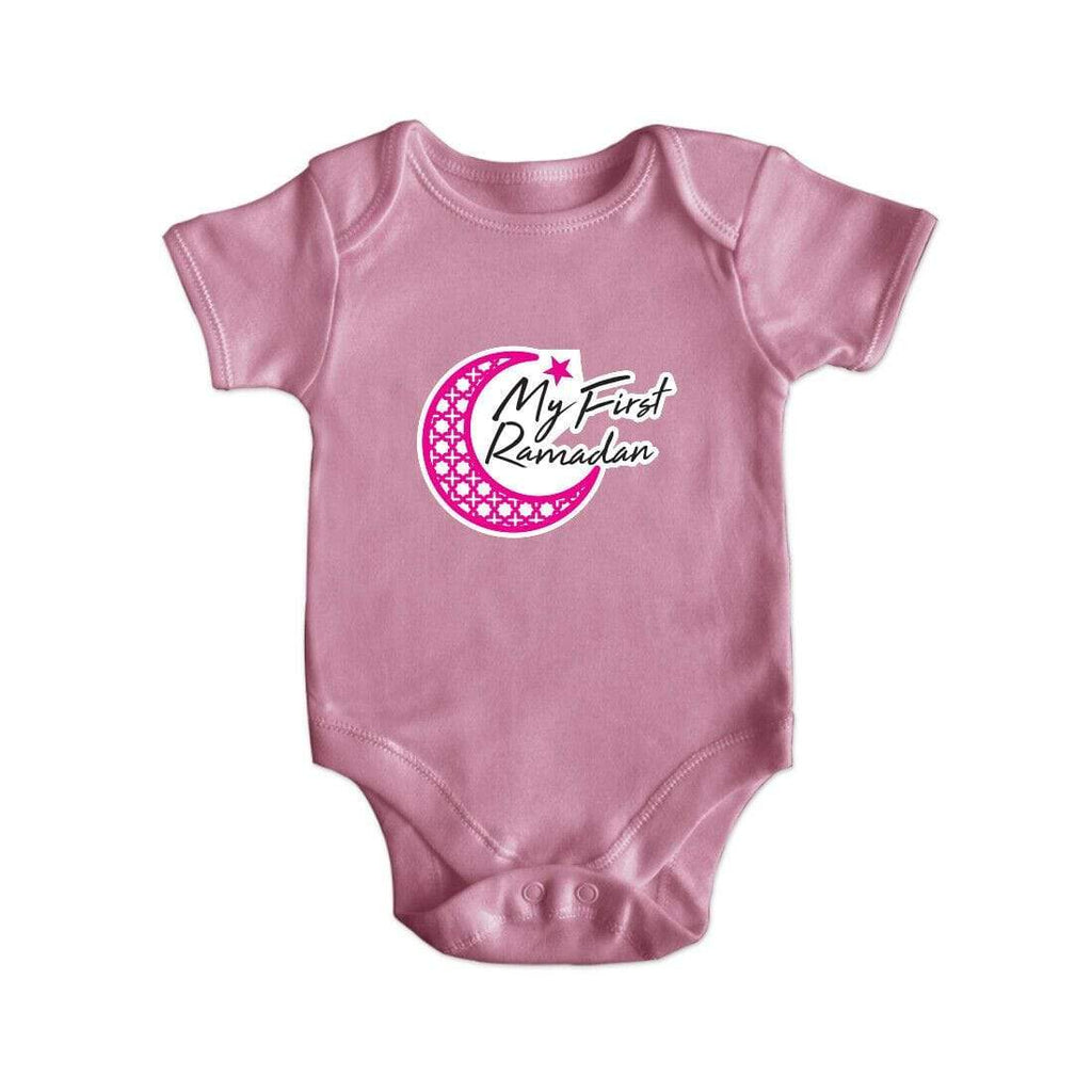 My First Ramadan Short Sleeve Baby Bodysuit Baby Vest Grows Newborn 0-18 D6