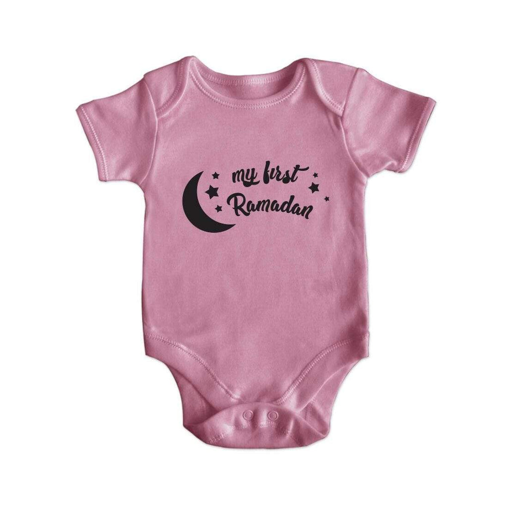 My First Ramadan Short Sleeve Baby Bodysuit Baby Vest Grows Newborn 0-18 D9