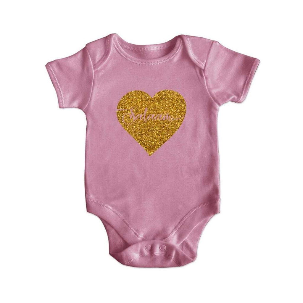 Salaam Islamic Cute Short Sleeve Baby Bodysuit Baby Vest Grows Newborn 0-18