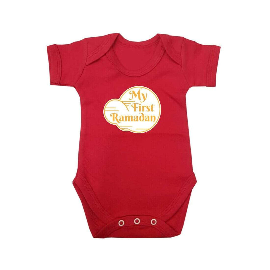 My First Ramadan Short Sleeve Baby Bodysuit Baby Vest Grows Newborn 0-18 D1