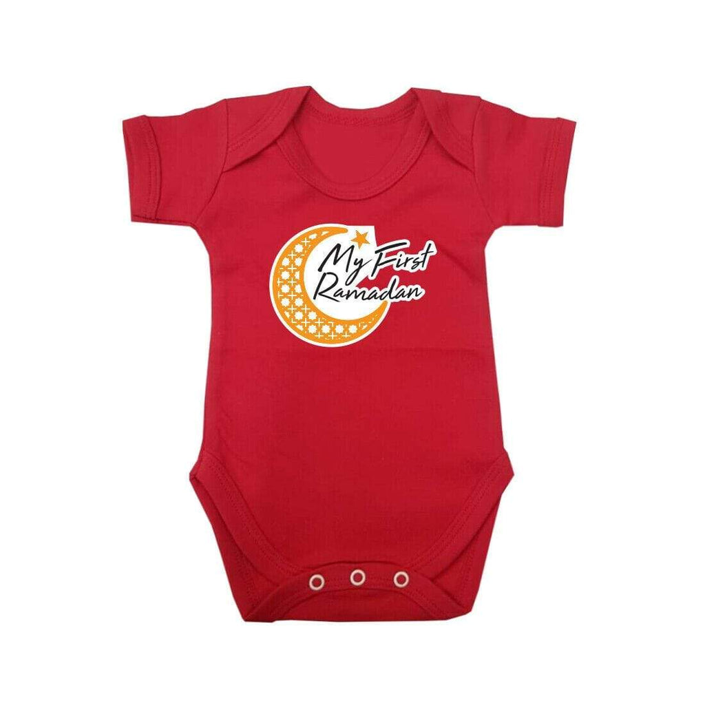 My First Ramadan Short Sleeve Baby Bodysuit Baby Vest Grows Newborn 0-18 D6