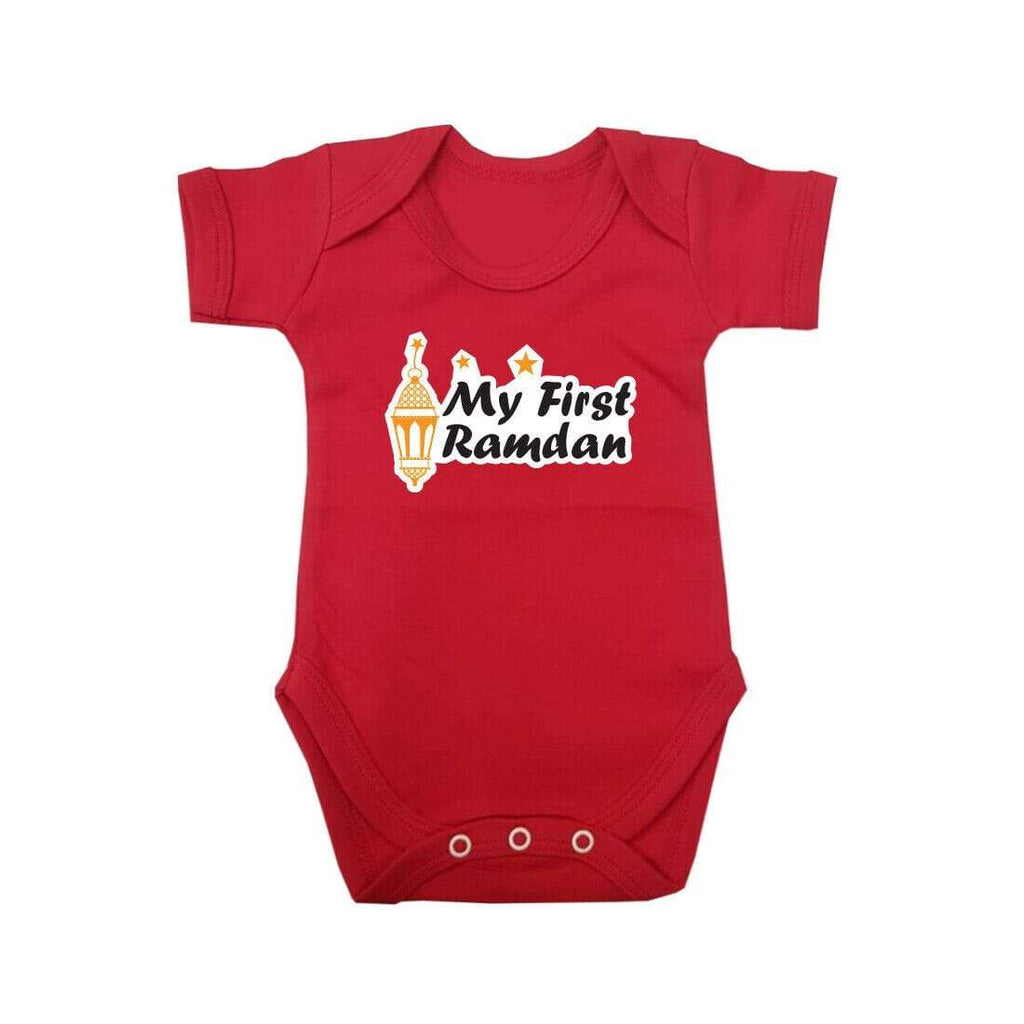 My First Ramadan Short Sleeve Baby Bodysuit Baby Vest Grows Newborn 0-18 D7