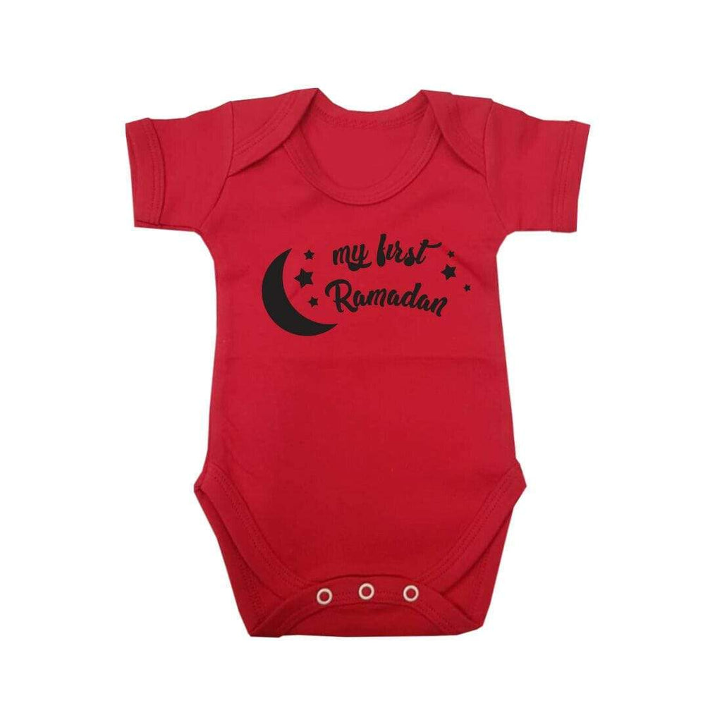 My First Ramadan Short Sleeve Baby Bodysuit Baby Vest Grows Newborn 0-18 D9