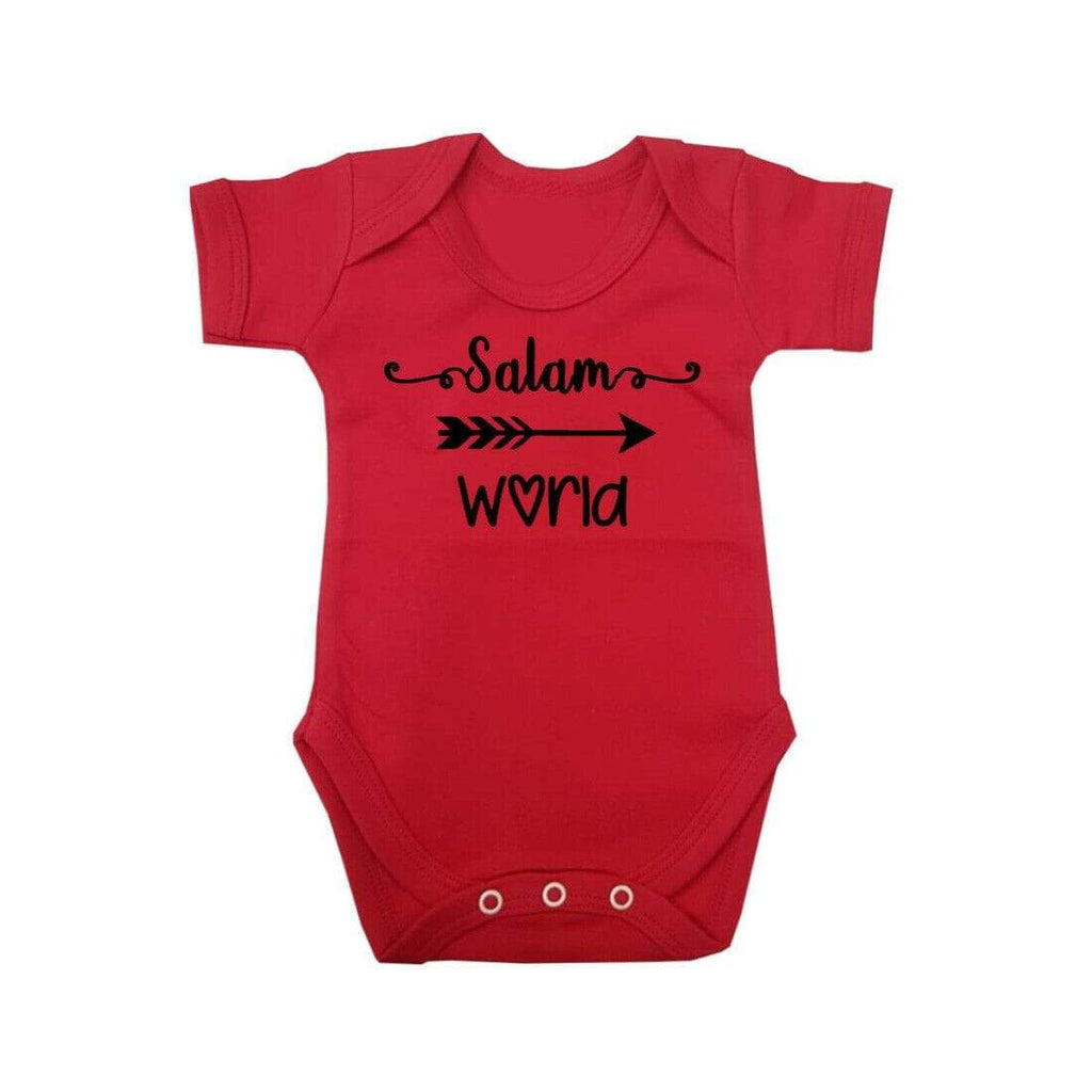 Salam World Islamic Short Sleeve Baby Bodysuit Baby Vest Grows Newborn 0-18
