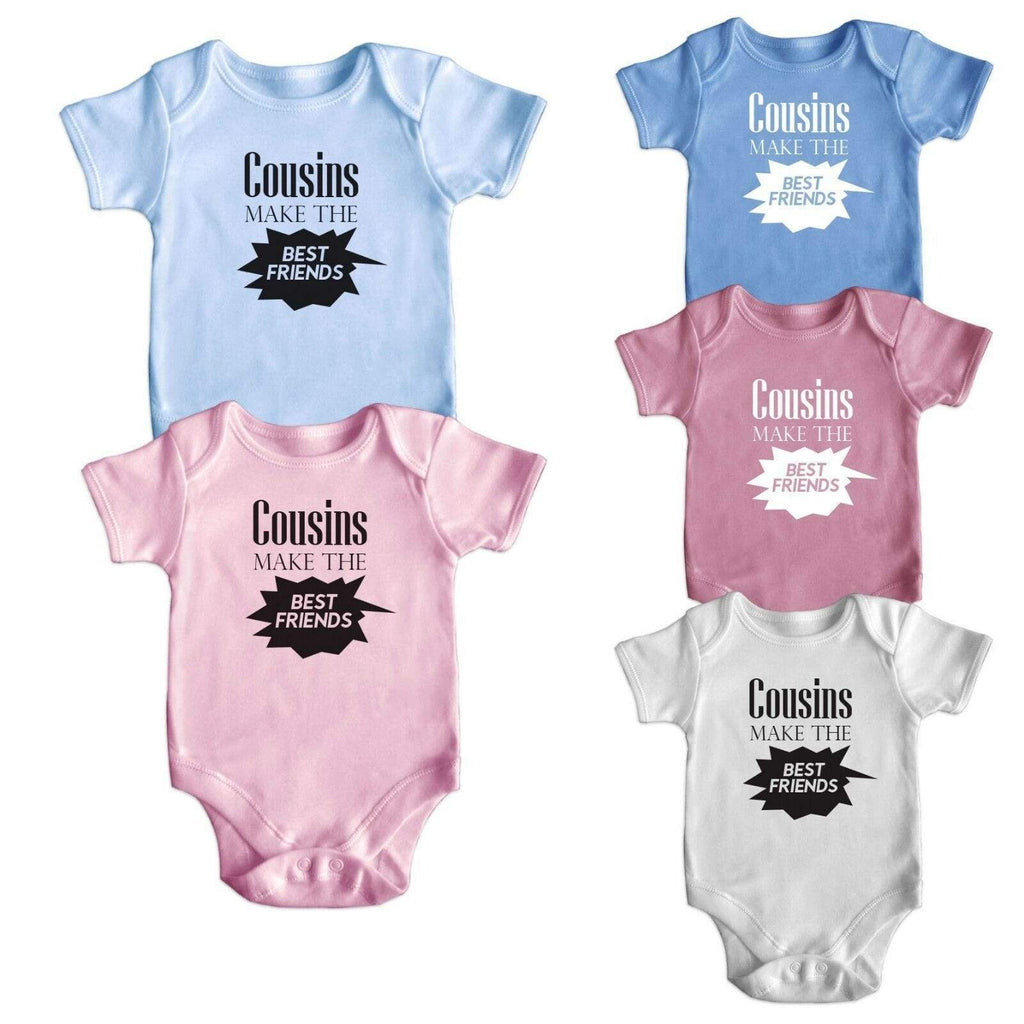 Funny Cousin Love Short Sleeve Baby Boy Girl Rompers Baby Grows Newborn 0-18M