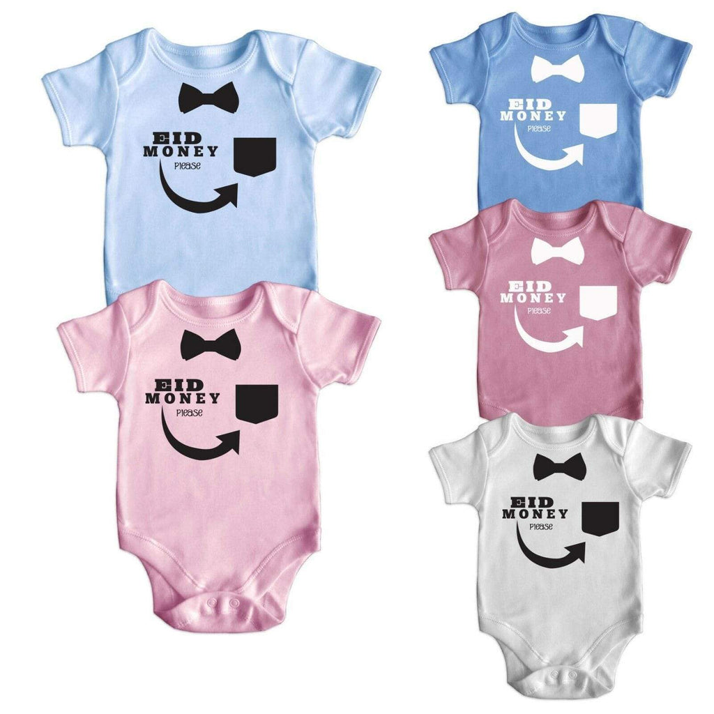 Islamic Ramadan Eid Money Short Sleeve Baby Bodysuit Baby Grows Newborn 0-18 M