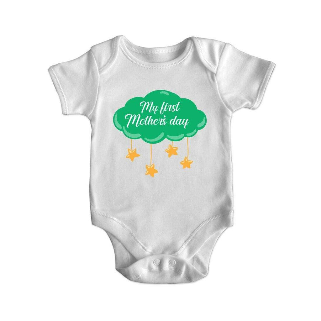 My First Mother's Day Gift Short Sleeve Boy Girl Baby Grow Vest Newborn 0-18M D2