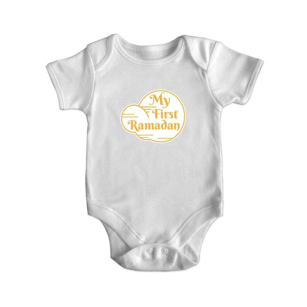 My First Ramadan Short Sleeve Baby Bodysuit Baby Vest Grows Newborn 0-18 D1