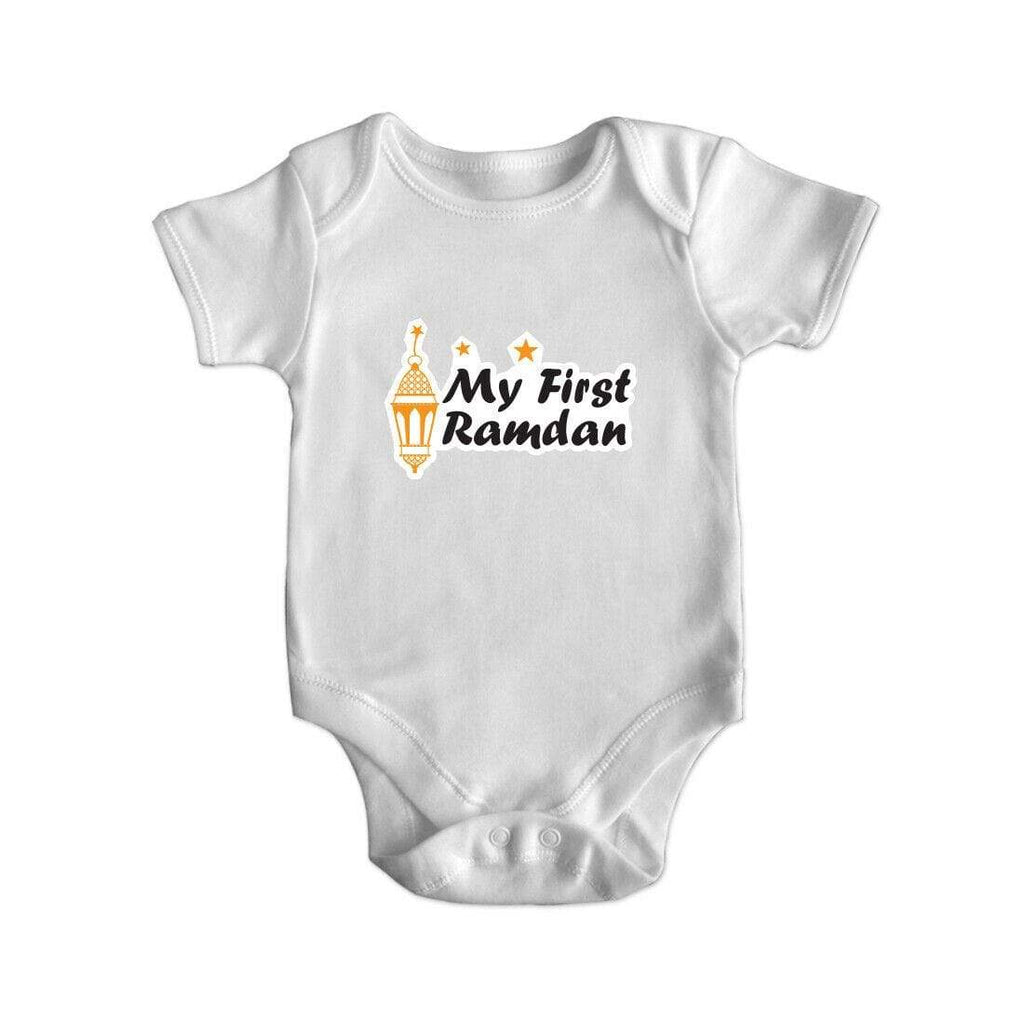 My First Ramadan Short Sleeve Baby Bodysuit Baby Vest Grows Newborn 0-18 D7