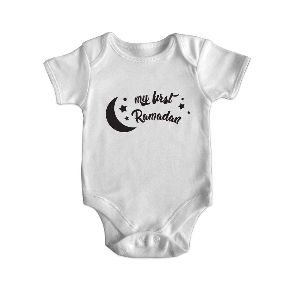 My First Ramadan Short Sleeve Baby Bodysuit Baby Vest Grows Newborn 0-18 D9