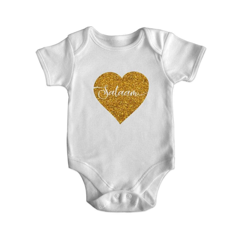 Salaam Islamic Cute Short Sleeve Baby Bodysuit Baby Vest Grows Newborn 0-18