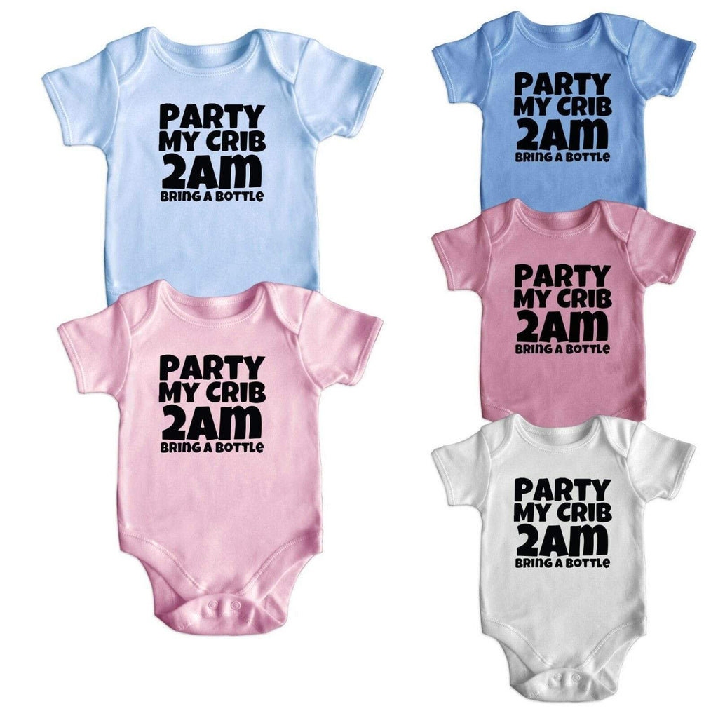 New Funny Short Sleeve Baby Boy Girl Bodysuit Rompers Baby Grows Newborn 0-18 M