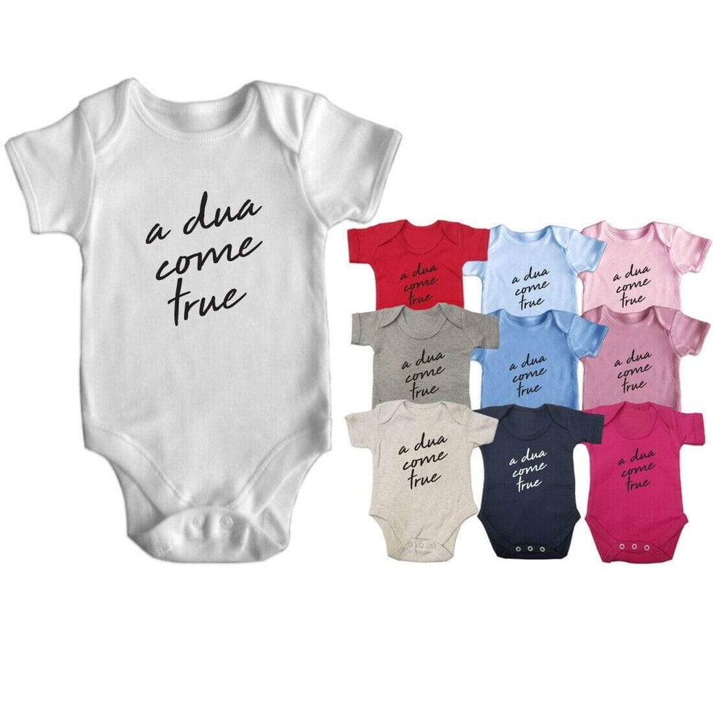 A Dua Come True Short Sleeve Baby Bodysuit Baby Vest Grows Newborn 0-18 D2