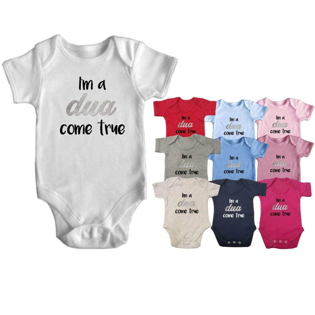 I'm A Dua Come True Short Sleeve Baby Bodysuit Baby Vest Grows Newborn 0-18 D3