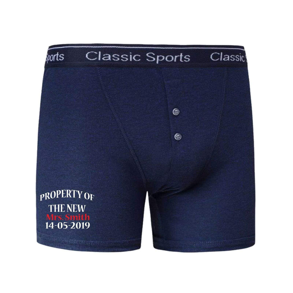 Personalised Mens Wedding Anniversary Gift Boxer Shorts Briefs Socks Sets GB D10